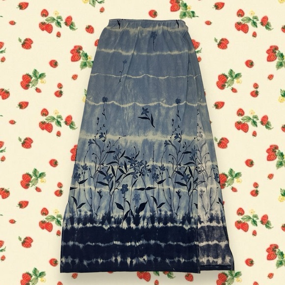 Vintage Y2K PS PerSeption Baby Blue Maxi Skirt - Picture 1 of 3